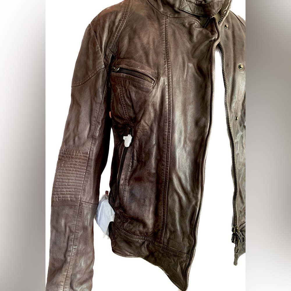 Free People | Fitted and Rugged Soft 100% Leather Jacket - Picture 4 of 4